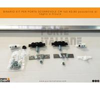 BINARIO KIT PER PORTA SCORREVOLE CM 145 KG.80 possibilità di taglio a misura