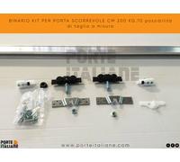 BINARIO KIT PER PORTA SCORREVOLE CM 200 KG.70 possibilità di taglio a misura