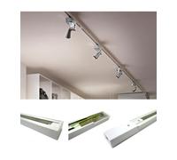 TrAdE shop Traesio - Binario Led Monofasico Bianco Per Faretti Guida Track Fari A Led Cob 220v Metro - 100 Cm