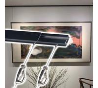 Binario per appendere quadri per cornici di grandi dimensioni, uso domestico e commerciale Binario espositivo per foto con ganci, per mostre/musei(1.4m/4.6ft Track,3m/9.8t Wire)