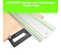 Binario per circolare, Binario di guida per - Guida per circolare Guida accurata per - per Jig Robusta guida parallela per a binario per la riparazione di mobili in legno