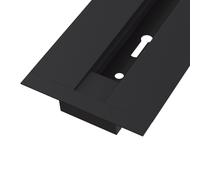 Binario per Faretti da Incasso 2m in Alluminio per Sistema Illuminazione Binario Monofase Nero
