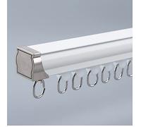 Binario per montaggio a soffitto in alluminio, 1,5 m, silenzioso, per la casa, versatile da parete o soffitto, facile da installare, ideale per tende e tende