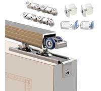 Binario per porta bypass resistente con meccanismo di chiusura ammortizzata, robusto kit di hardware per cucina, bagno, corridoio e armadio