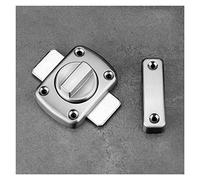 Binario per Porta Scorrevole, 1 PZ Barn Door Block Cast Metal Hook Gancio a chiavistello Lock Toilet Doors Destra Decorazione Angolo Sliding Gate Blocco Accessori hardware(Silver)
