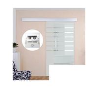 Binario per Porta Scorrevole, 4. 9FT / 6FT / 6.6FT Kit da incasso in vetro spazzolato in lega di alluminio in lega di alluminio(200cm(6.6ft) kit)