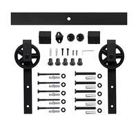 Binario per Porta Scorrevole, Antiquariato Big Rulli in acciaio Scorrimento in acciaio Fienile in legno Kit hardware Hardware SET RULLO SET for PORTA DI SFRENDING INTERNO (Non includere la traccia)(J-