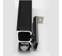 Binario per porta scorrevole Binario Per Porta Di Qualità Commerciale Nero Con Chiusura Ammortizzata, Binari Montaggio A Parete E Soffitto Porte Scorrevoli Bypass, Kit Ferramenta Doppio(136in/345cm)