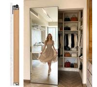 Binario per Porta Scorrevole Binario per Porta Scorrevole con Specchio da Cabina Armadio, Kit di Ferramenta a Scomparsa per Ante a Scomparsa Dell'armadio a Parete, Guide per Porte(56cm/22in)