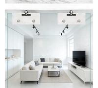 Binario per porta scorrevole Binario Per Porta Scorrevole Della Stalla, Porte Parallele A Soffitto Guida Con Set Di Ganci A 8 Ruote E Kit Di Attrezzi Di Ricambio, Binario Divisorio(3.5ft/106.7cm)