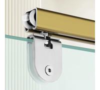 binario per porta scorrevole Binario per Porta Scorrevole in Vetro, Ferramenta per Binario Superiore per Porta Scorrevole, Sostituzione Porta Scorrevole in Vetro Bypass(Champagne,290cm/114.2in)