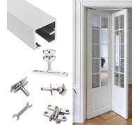 binario per porta scorrevole Binario Porta Pieghevole Scorrevole, Kit Binario Porta Pieghevole Scorrevole Montaggio A Soffitto, Sostituzione Della Pieghevole Scorrevole(2 doors,110cm/43.3in)