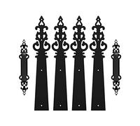Binario per Porta Scorrevole, Decorativo Carriage House Garage Handle Ginge Sliding Barn Porta Hardware Kit Stile intrecciato Stile 2 Gestisci 4 Cerniere
