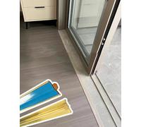 Binario per Porta Scorrevole Ferramenta per Porta Scorrevole a Pavimento - Autoadesiva, Guida in Ottone Per Porte Scorrevoli da Cucina/Finestra, Kit di Ricambio per a Specchio(85cm/33in/2.8ft)