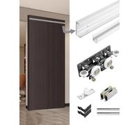 Binario per Porta Scorrevole Ferramenta per Porte Scorrevoli Nascoste a Risparmio di Spazio, Kit per Porta Libreria senza Binario per Stanza Segreta, Adatto a Pannelli Armadio(58.5in/149cm)