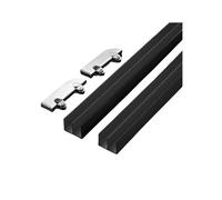 Binario per porta scorrevole in alluminio, kit a doppio canale per una scorrevolezza fluida e una facile installazione in vetrine e vetrine