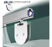 Binario per Porta Scorrevole in Vetro con Ammortizzatore per Chiusura Ammortizzata, ferramenta per Porta della stalla per Pannelli in Vetro Senza Telaio da 8-12 mm, Kit Telaio per Porta Tascabile con