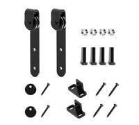 Binario per Porta Scorrevole Kit, 1 Vano scorrevole Barn Door Hardware Kit Super Mini scorrevole Hardware hardware porta Kit di montaggio superiore Hanger traccia Closet(A)