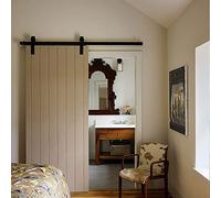 Binario per Porta Scorrevole Kit Binario Scorrevole Esterno Muro Completo Accessori per Porte Scorrevoli Singole (183 cm/classico)