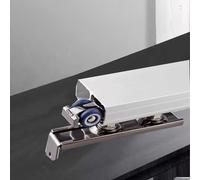 Binario per porta scorrevole Kit Di Binari Per Porte Scorrevoli A Soffietto Con Montaggio A Soffitto, Kit Di Binari Per Porte A Soffietto Con 4 Ruote In Nylon(7ft(213cm))