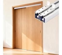 Binario per porta scorrevole Kit Di Binari Per Porte Scorrevoli Per Impieghi Gravosi, Binari Per Doppie/pieghevoli/patio/porte - Set Di Per Montaggio A Soffitto E Parete(280cm/9.2ft)