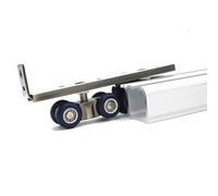 Binario per porta scorrevole Kit Di Binari Porte Scorrevoli Esterno Doppie, Binario Scorrevole Resistente E Montaggio A Parete Sul Soffitto Armadi/porte Finestre, Facile Installazione(128in/325cm)