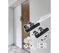 Binario per Porta Scorrevole Kit di Ferramenta per Binari E Rulli per Porte A Scomparsa, Guida Invisibile per Porte Scorrevoli, Guida per Cancelli(592cm/233inch/19.4ft)