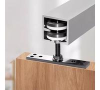 Binario per Porta Scorrevole Kit di Riparazione per Ferramenta per Porte a Soffietto, Binario per Porte Scorrevoli a Soffietto Montato in Alto per Ante di Armadi(3-door(one side open),4m/13ft)