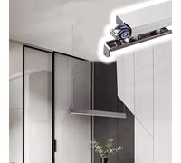 Binario per porta scorrevole Kit Ferramenta Per Porta Scorrevole Bypass A Doppio Binario, Binari Porte Scorrevoli In Alluminio system 2, Di Ricambio(5ft(152cm))