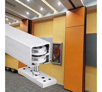 Binario per porta scorrevole Kit Hardware Guide Scorrevoli Porte Divisorie Personalizzabili, Robusto System Guide Parallele, Porte Bifold Tagliabili Ricambio Rulli Flat Track E Ruote(21.2ft/646.2cm)