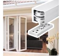 Binario per porta scorrevole Set Di Guide Inferiori Guida Superiore Porta Bi-fold, Ferramenta Porte Pieghevoli Binario A Scatola Grado Commerciale(3.3ft/101cm/40in)