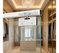 Binario per porta scorrevole System Di Binari Di Scorrimento Paralleli In Vetro Carichi Pesanti, Robusta Guida Porte Con Set Di Ganci A 8 Ruote E Kit Attrezzi Ricambio(Black,Long 480cm/15.7ft)