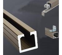 Binario per porta scorrevole Tende A Pannello Scorrevole Per Portefinestre, Kit Di Ferramenta Porte A Soffietto Con Altezza Ridotta E Binario Singolo Tagliabile, Binari Di Ricambio(245cm/8ft)