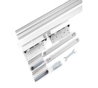 Binario per porte scorrevoli, Concealed Sliding Door Hardware Kit Soft Close for 2 Doors Up to 130 Lbs 78.7 Inches Rails
