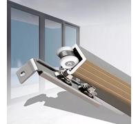 Binario per porte scorrevoli, Kit binario for porta scorrevole con ganci a 8 ruote, 100 kg, for porte da 30-50 mm, multicolore, 60-500 cm(Black,480cm/189in)
