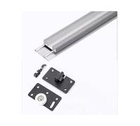 Binario per porte scorrevoli, Kit binario for porta scorrevole doppia in alluminio con puleggia for armadio multicolore di varie dimensioni(Silver,140cm/55in)