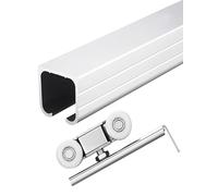 Binario per porte scorrevoli, Kit ferramenta con rulli for porta scorrevole in alluminio da 100 cm for spessori porta da 30 a 50 mm