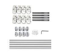 Binario per porte scorrevoli, Sliding Wardrobe Pocket Door Track Kit Spliced Rail For 60cm Door Pack of 4 Aluminum Multiple Sizes