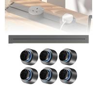 Binario Per Presa Elettrica Rimovibile Da 8000W, Prolunga Per Presa A Muro Mobile Con Porta USB E TYPE-C(Gray,60cm)