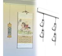 Binario Per Quadri Binario Per Foto Con Montaggio A Parete, System Per Appendere Guide Per Foto Per Tele/specchio Rotondo/disegni, Ganci E Filo Regolabili Guide Foto(6ft(183cm) Rail,9ft(274cm) Cord)