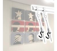 Binario per quadri regolabile, 200300 cm, sistema di sospensione invisibile per disegni, cornici e foto, include binario da 2,6 m, cavo da 3 m e 3 ganci, soluzione perfetta per decorare la parete