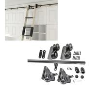 Binario Per Scala Mobile A Tubo Tondo, Kit Di Ferramenta Per Scale Scorrevoli, Sistema Di Binari Per Scale A Scorrimento Per Soppalco, Binari Di Scorrimento Scale Mobili(100cm(3.3 ft) track kit)