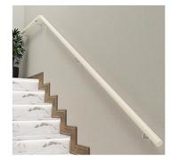 Binario per scale in legno resistente, 1,4 m, supporto da parete per anziani e bambini, set completo in bianco, soluzione ideale per la sicurezza delle scale