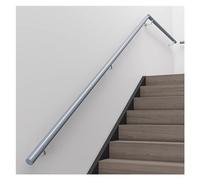 Binario per scale in legno resistente, 2,8 m, per montaggio a parete, per anziani e bambini, set completo, grigio chiaro, soluzione di sicurezza per scale