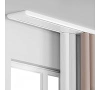 Binario per tenda a doppia fila, 2,1 m, in alluminio perforato, montaggio a soffitto, divisorio per tende e mantovane, colore: bianco, ideale per la decorazione di casa e ufficio