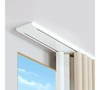 Binario per Tenda a Doppia Riga, Binario per Tenda da Soffitto Silenzioso, per Camera da Letto, Soggiorno, Ospedale (Bianco,200cm)