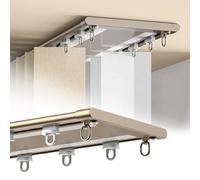 Binario Per Tenda A Soffitto Doppio - 70-600 Cm -Binari Per Tende Per Divisorio In Alluminio Ultrasottile - Dimensioni Personalizzabili(Champagne,270cm/8.8′(2 * 135cm))
