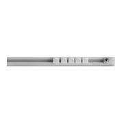 Binario per tenda a strappo in PVC 200 cm bianco Bianco