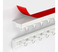 Binario per tenda autoadesivo, 260 cm, montaggio a soffitto, senza trapano, per divisorio, facile installazione, soluzione decorativa per la casa, colore bianco