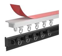 Binario per tenda autoadesivo, montaggio a soffitto e parete, resistente, senza foratura, facile installazione, bianco, 170 cm, perfetto per la decorazione di casa e ufficio
